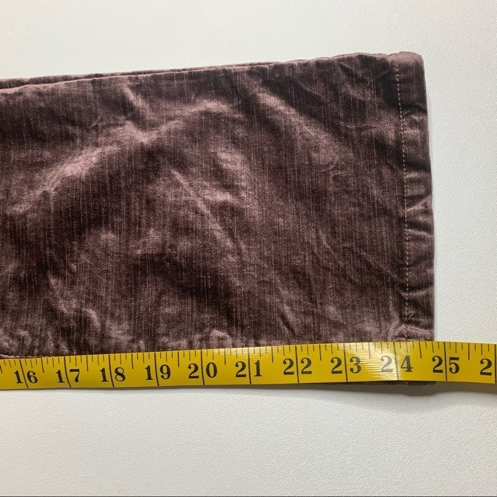 Free People velvet crop pants taupe brown shiny - Picture 7 of 9